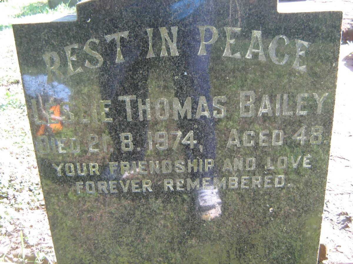 BAILEY Leslie Thomas -1974