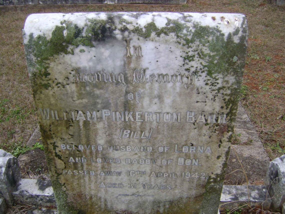 BARR William Pinkerton -1942
