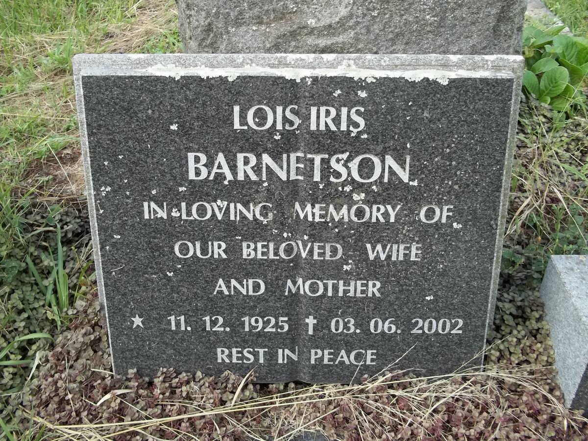 BARNETSON Lois Iris 1925-2002