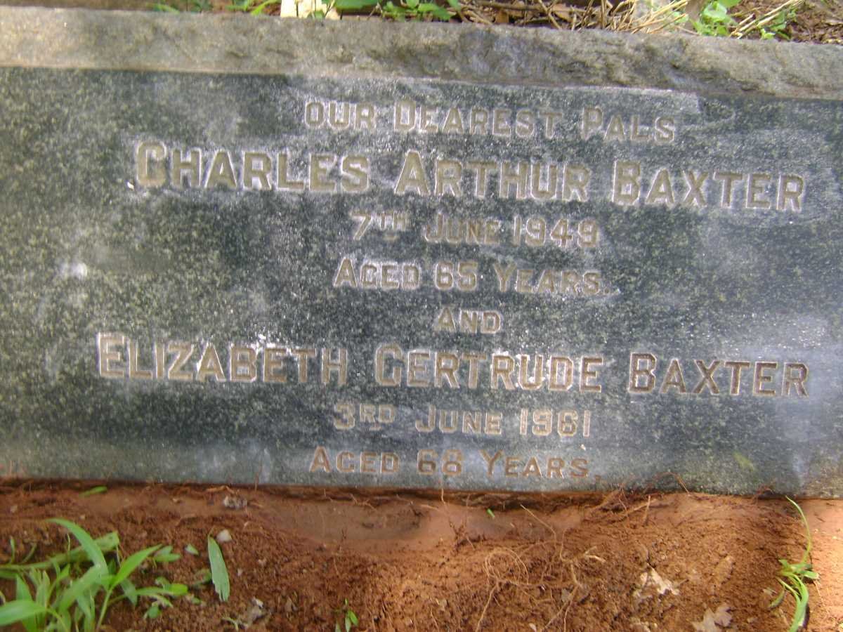 BAXTER Charles Arthur -1949 :: BAXTER Elizabeth Gertrude -1961