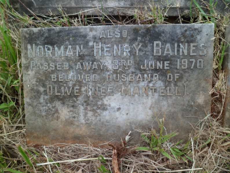 BAINES Norman Henry -1970