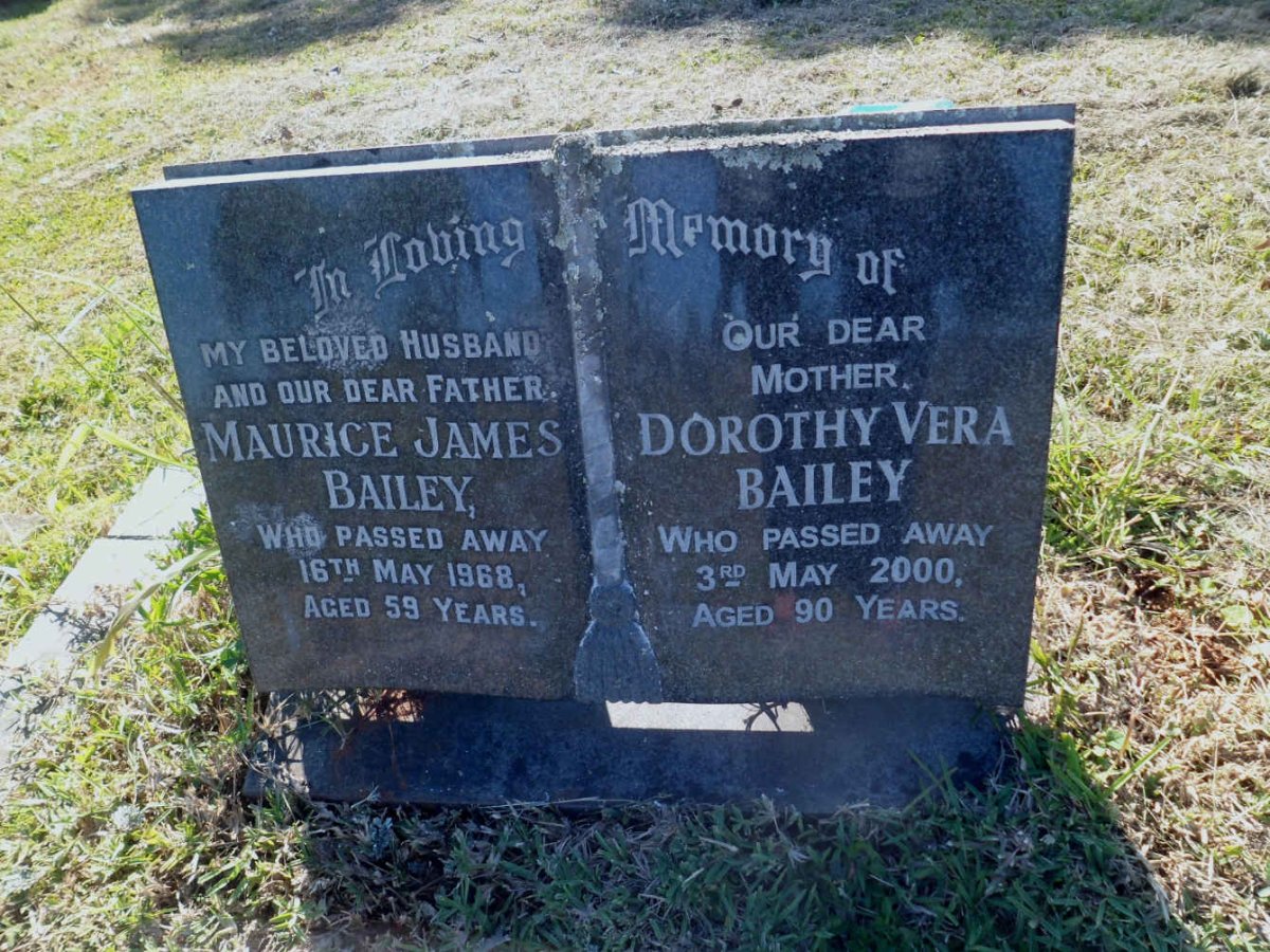 BAILEY Maurice James -1968 &amp; Dorothy Vera -2000