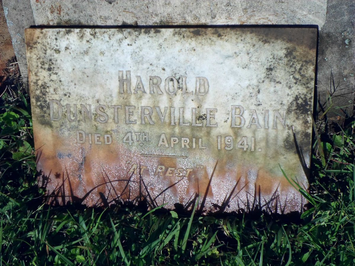 BAIN Harold Dunsterville -1941