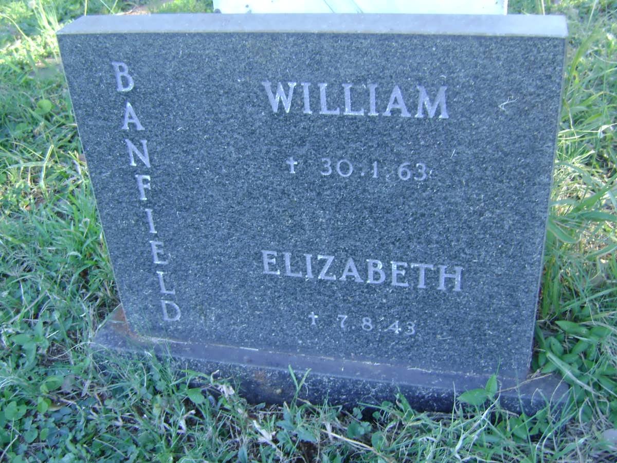 BANFIELD William -1963 &amp; Elizabeth -1943