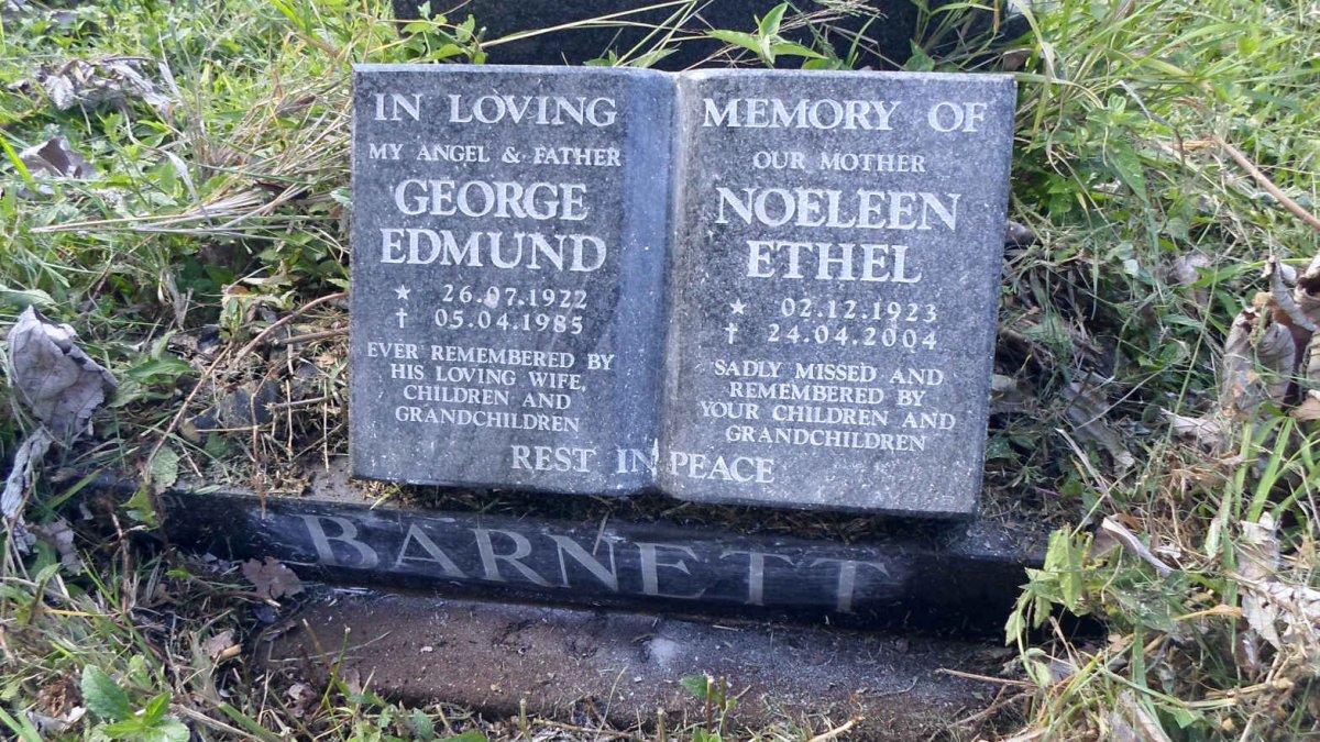 BARNETT George Edmund 1922-1985 &amp; Noeleen Ethal 1923-2004