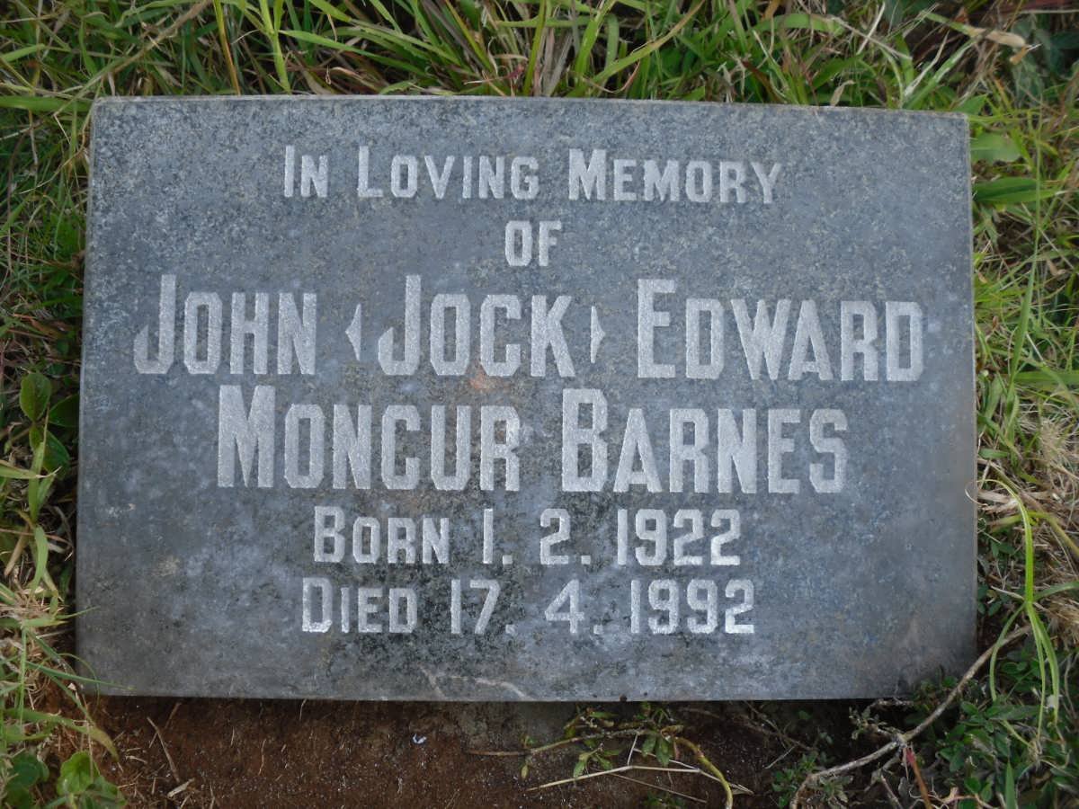 BARNES John Edward Moncur 1922-1992
