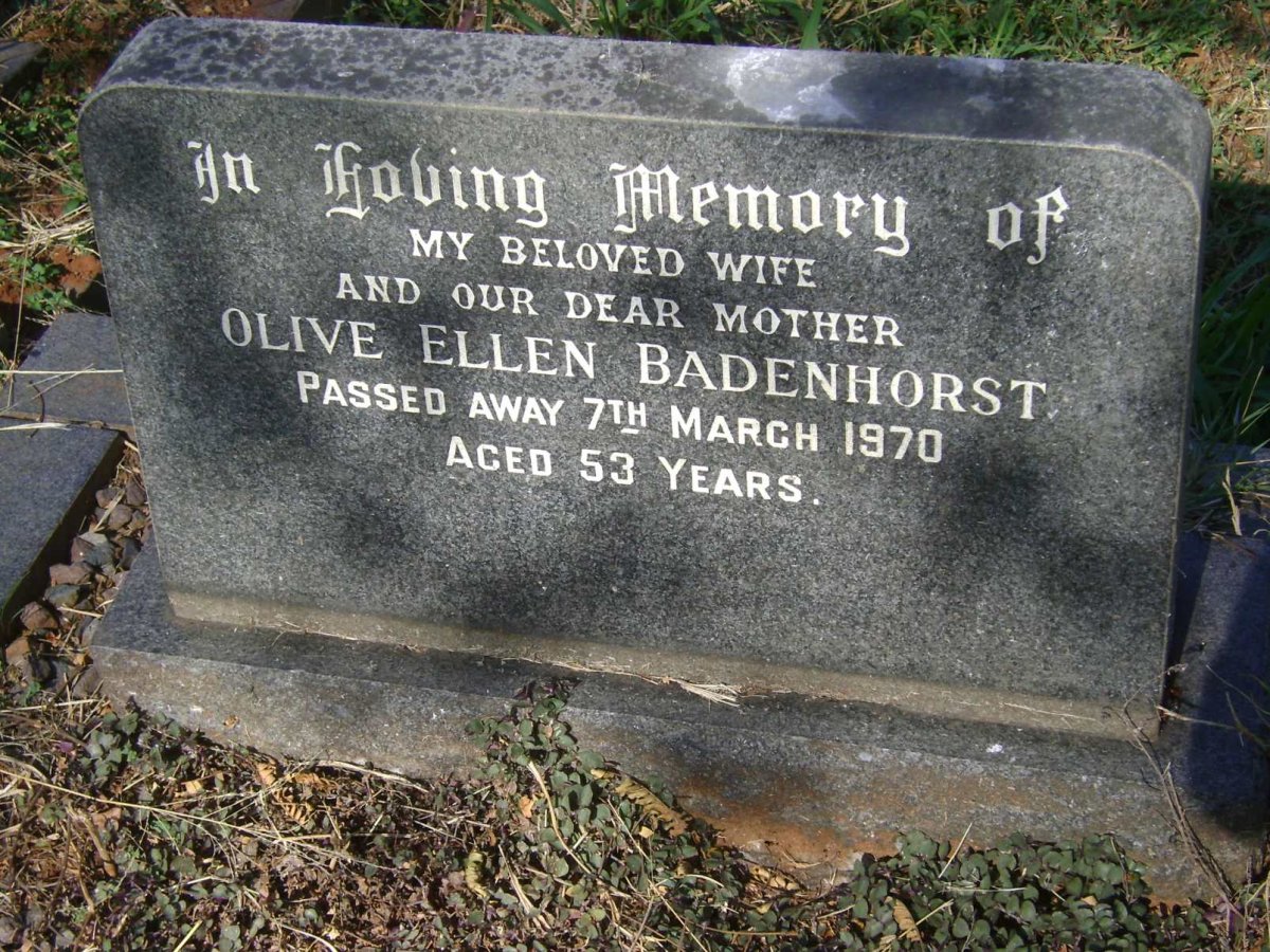 BADENHORST Olive Ellen -1970