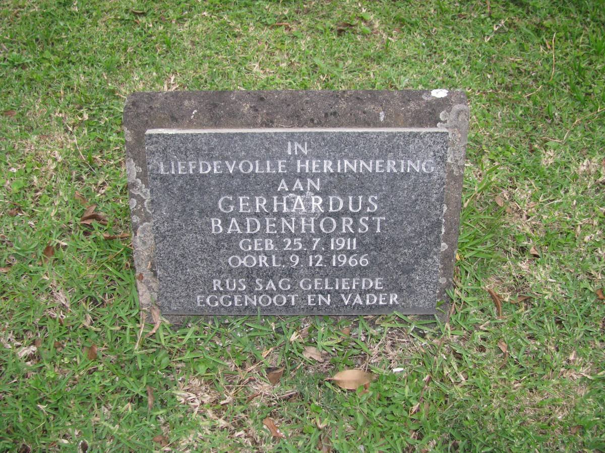 BADENHORST Gerhardus 1911-1966