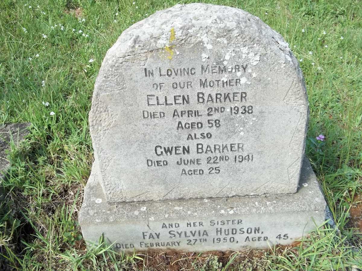 BARKER Ellen -1938 :: BARKER Gwen -1941 :: HUDSON Fay Sylvia -1950