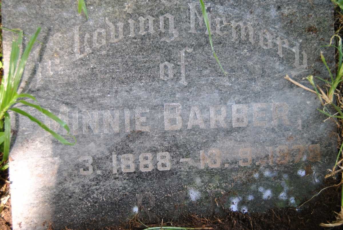 BARBER Minnie 1888-1973 