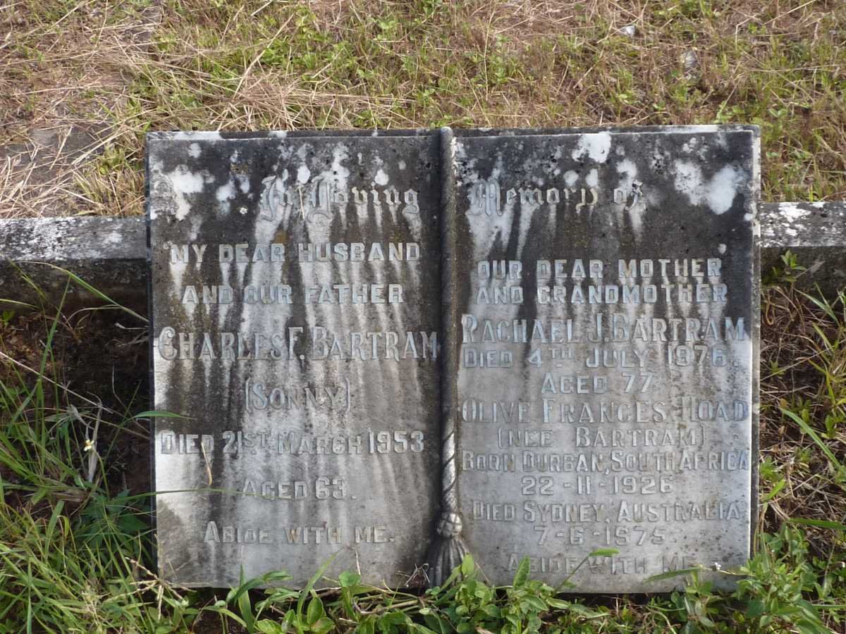 BARTRAM Charles F. -1953 &amp; Rachel J. -1976 :: HOAD Olive Frances 1926-1975