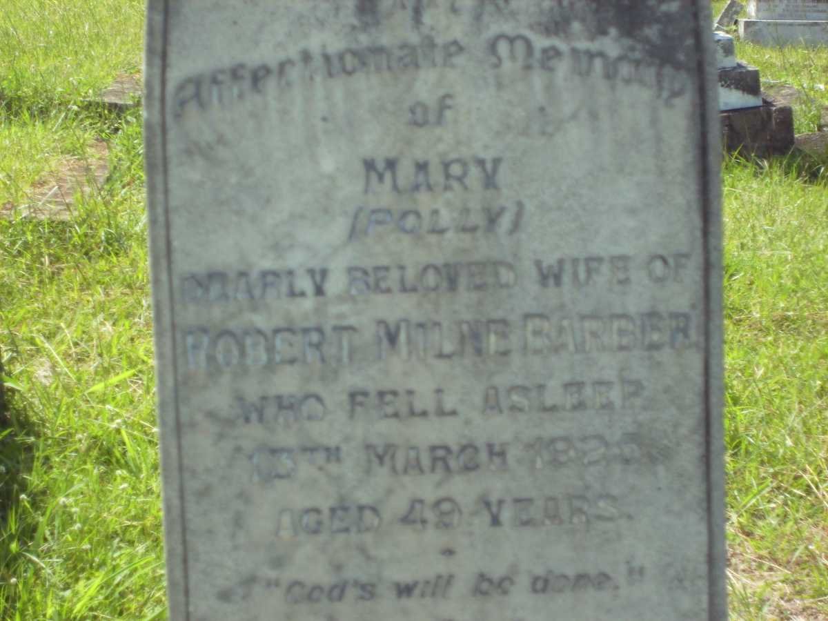 BARBER Robert Milne -1960 &amp; Mary 1925