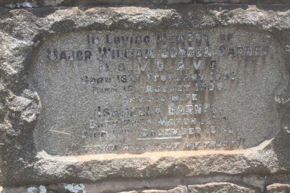BARNES William Gordon 1857-1939 &amp; Isabella 1870-1940