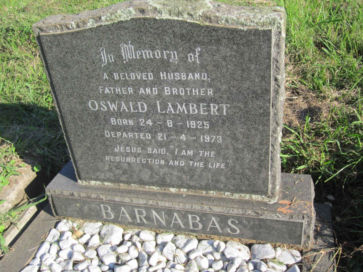 BARNABAS Oswald Lambert 1925-1973