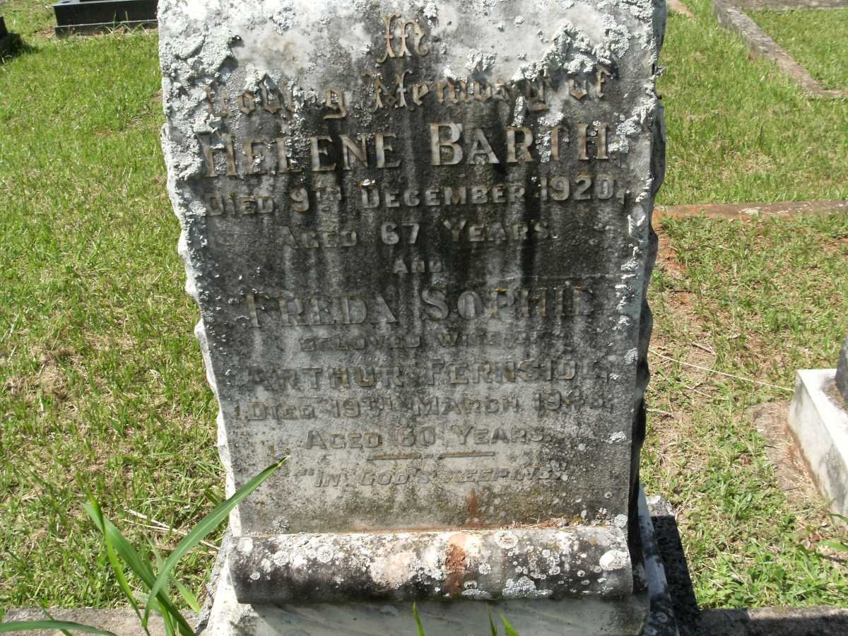 BARCH Helene -1920 :: FERNSIDE Freda Sophia -1946