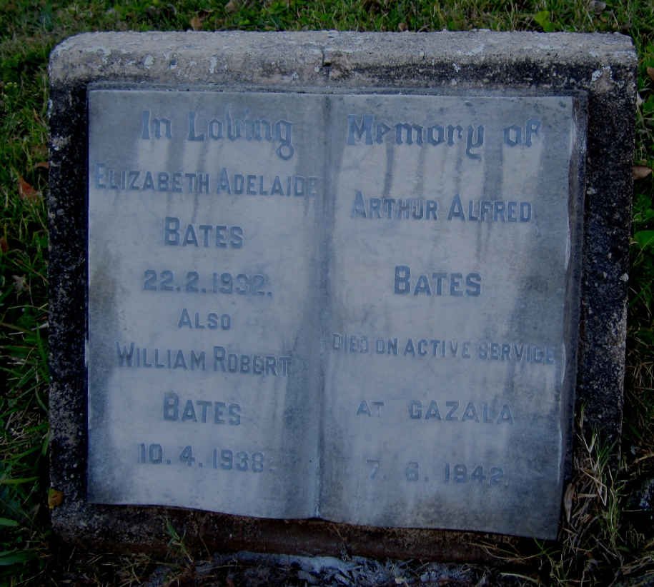 BATES William Robert -1938 :: BATES Elizabeth Adelaide -1932 :: BATES Arthur Alfred -1942