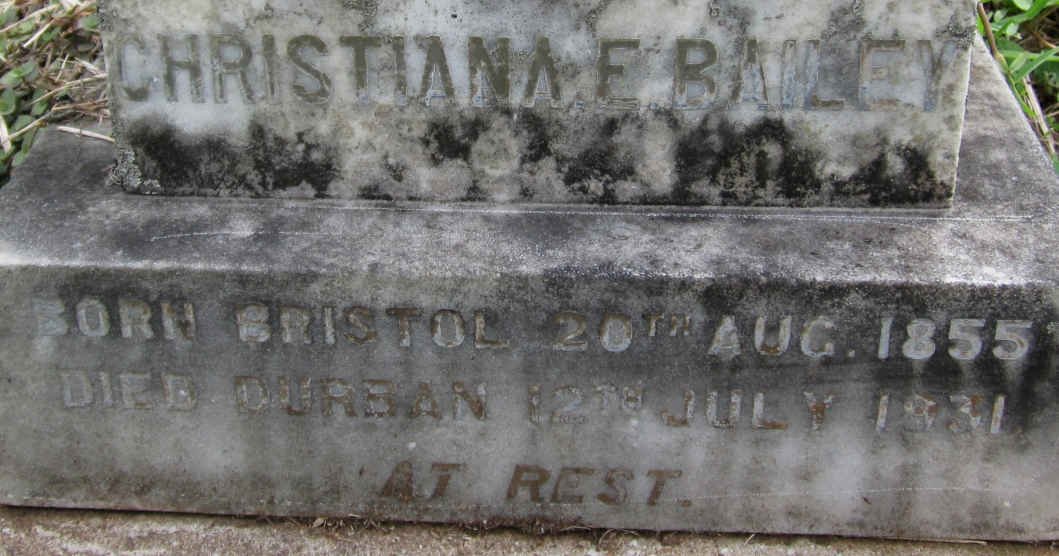 BAILEY Christiana E. 1855-1931