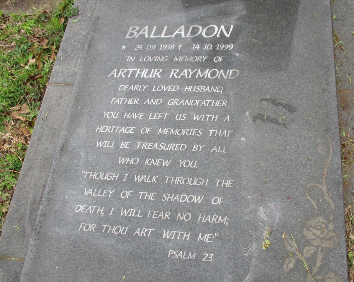 BALLADON Arthur Raymond 1938-1999