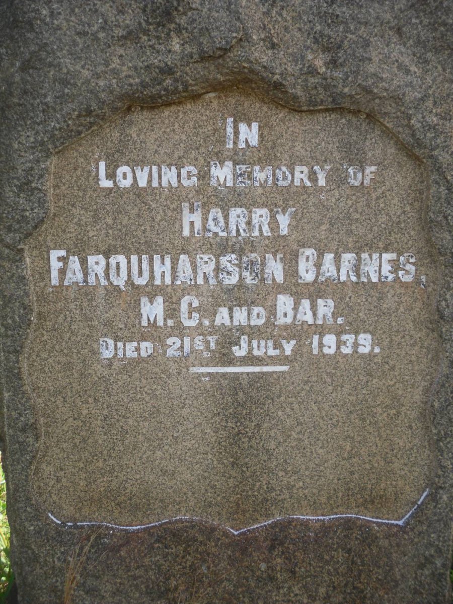 BARNES Harry Farquharson -1939