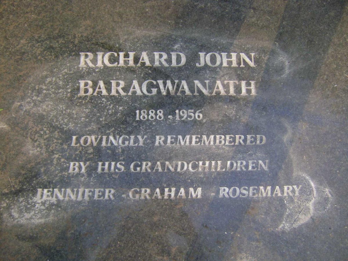 BARAGWANATH Richard John 1888-1956