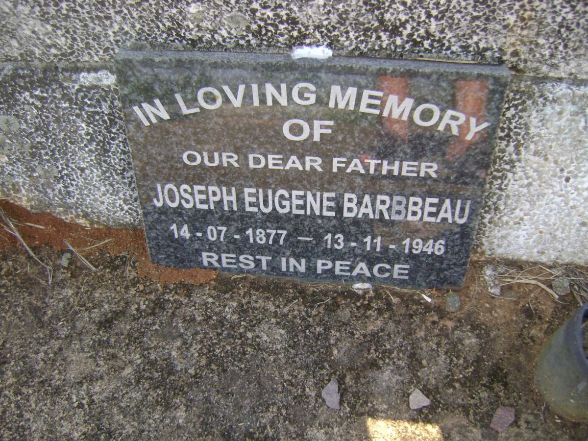 BARBBEAU Joseph Eugene 1877-1946