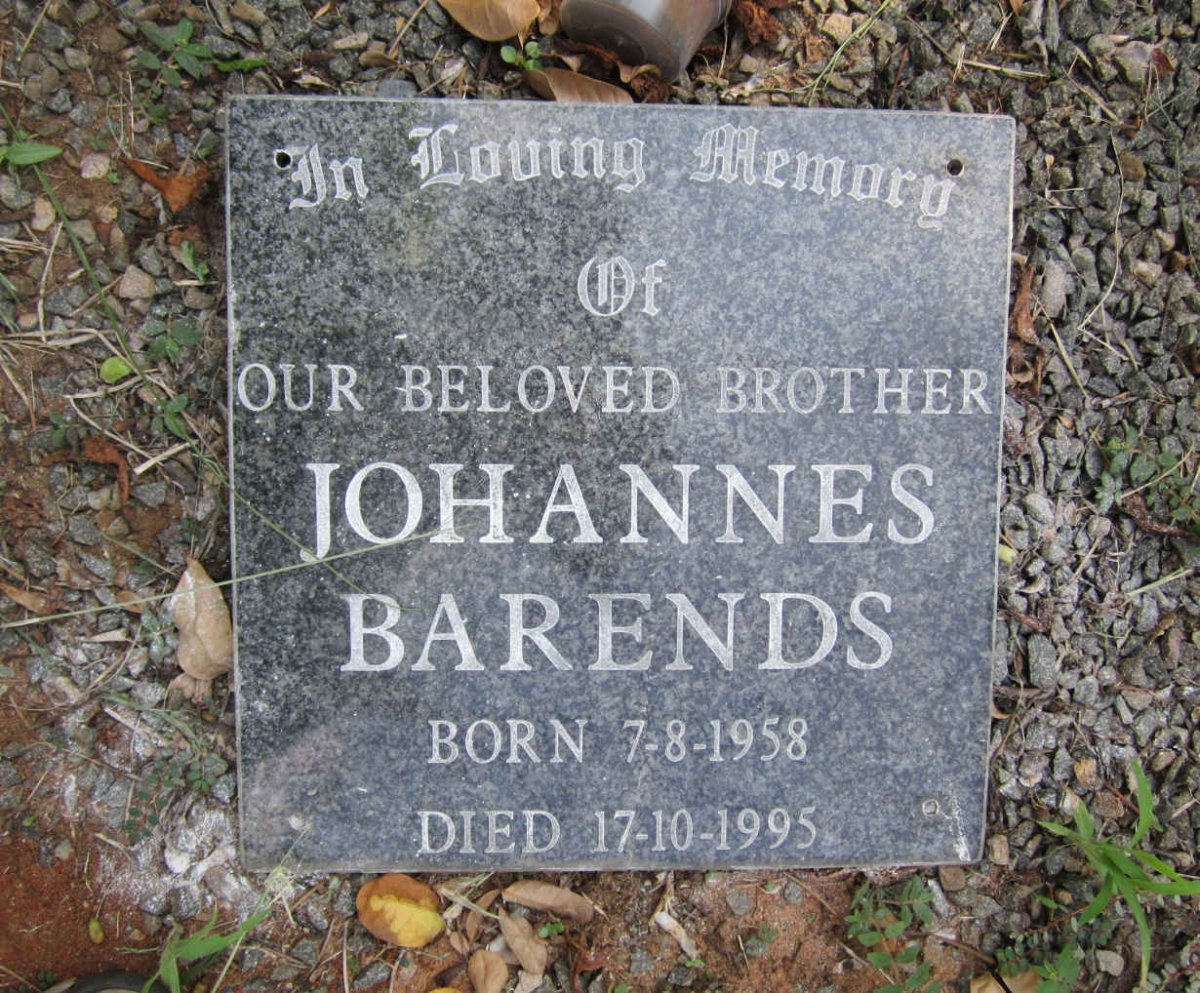BARENDS Johannes 1958-1995