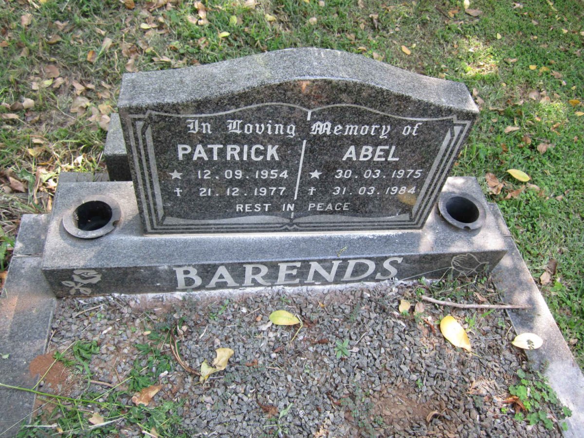 BARENDS Patrick 1954-1977 :: BARENDS Abel 1975-1984