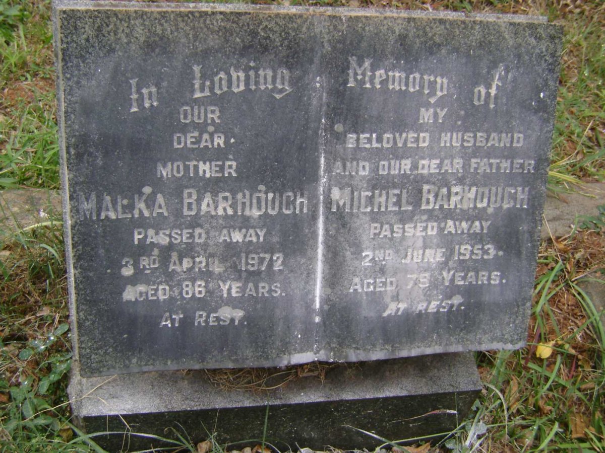 BARHOUCH Michel -1953 &amp; Malka -1972