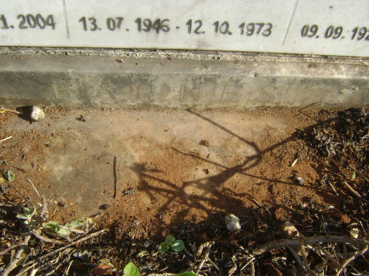 BARNES Mervyn Stannard 1917-2004 &amp; Jean Evelyn 1926-1984 :: BARNES Jill Jennifer 1946-1973