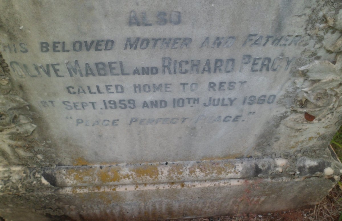 BARNES Richard Percy -1960 &amp; Olive Mabel -1959