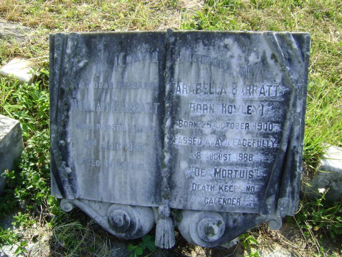 BARRATT William -1950 &amp; Arabella HOWLEY 1900-1988