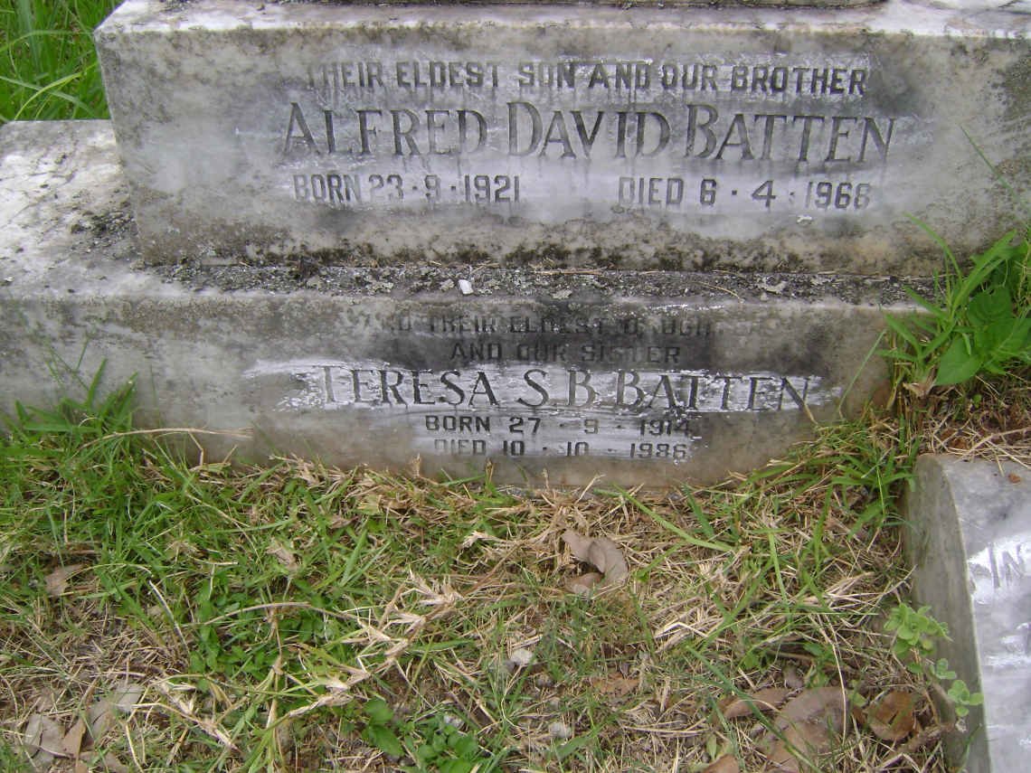 BATTEN Alfred David 1921-1968 :: BATTEN Teresa S.B. 1914-1986