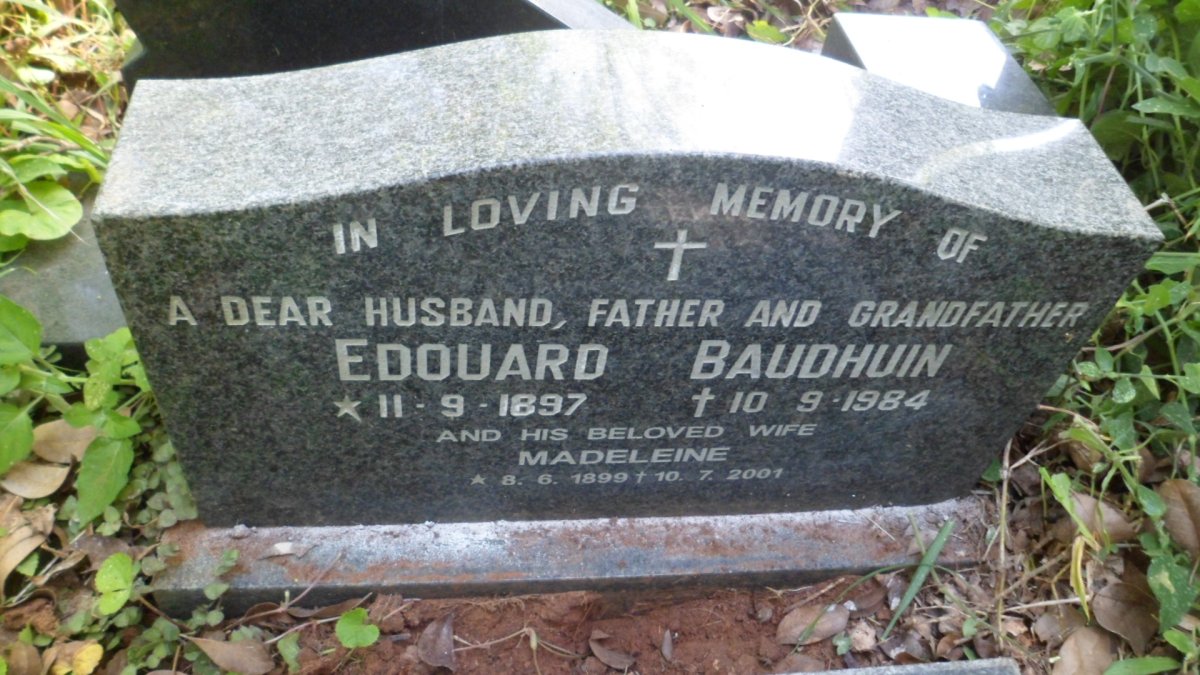 BAUDHUIN Edouard 1897-1984 &amp; Madeleine 1899-2001