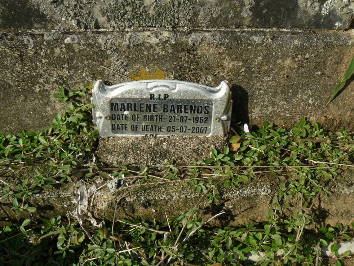 BARENDS Marlene 1962-2007