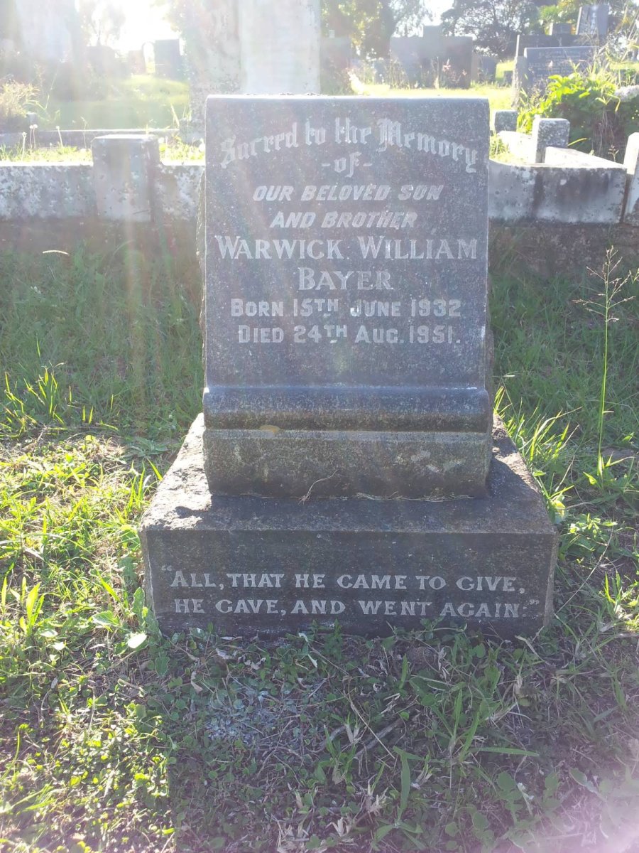 BAYER Warwick William 1932-1951