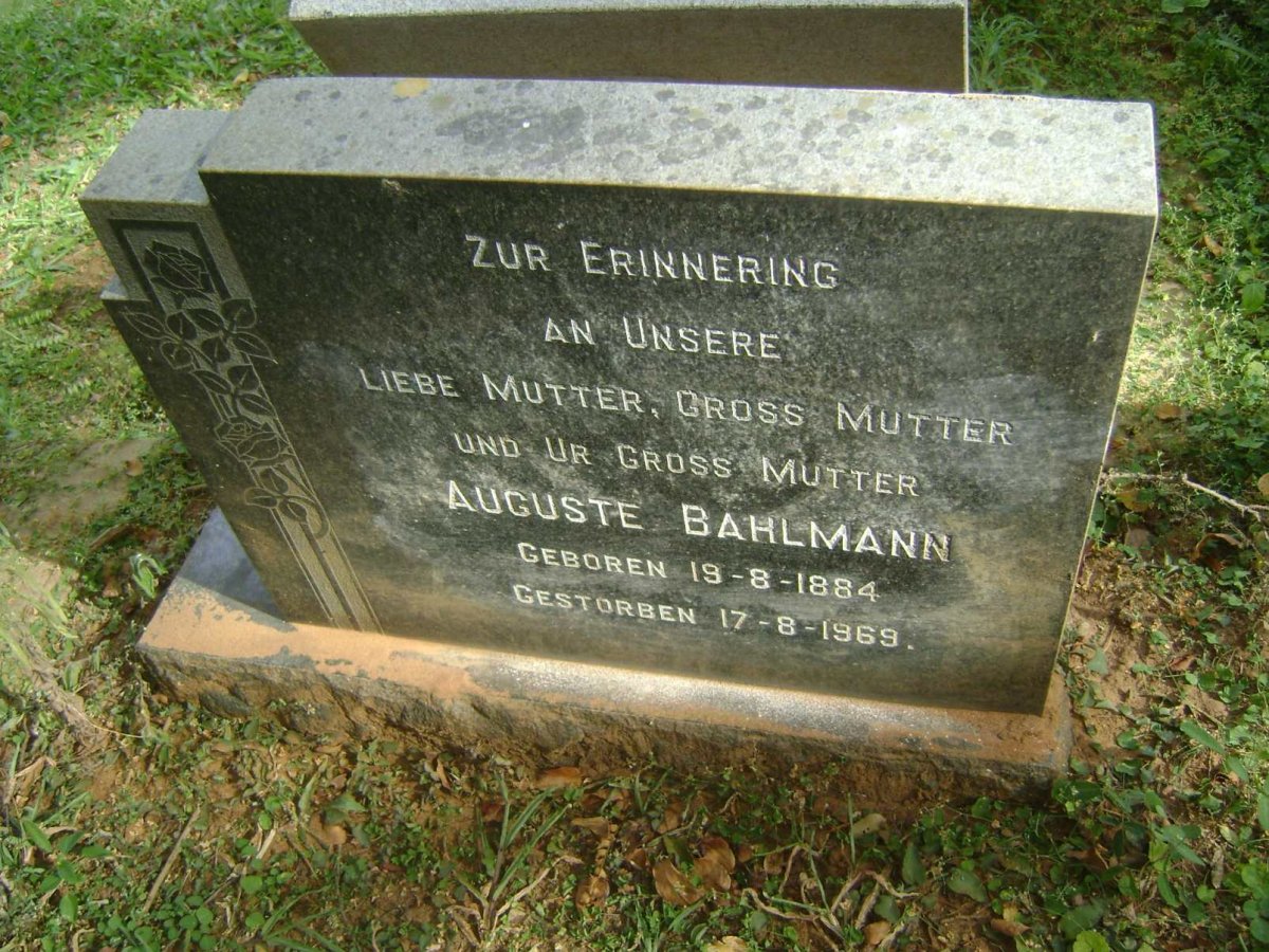 BAHLMANN Auguste 1884-1969