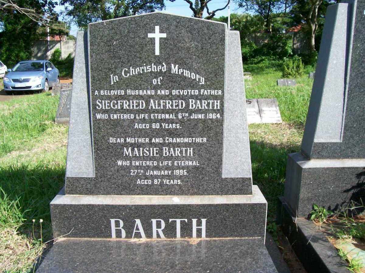BARTH Siegfried Alfred -1964 &amp; Maisie -1995