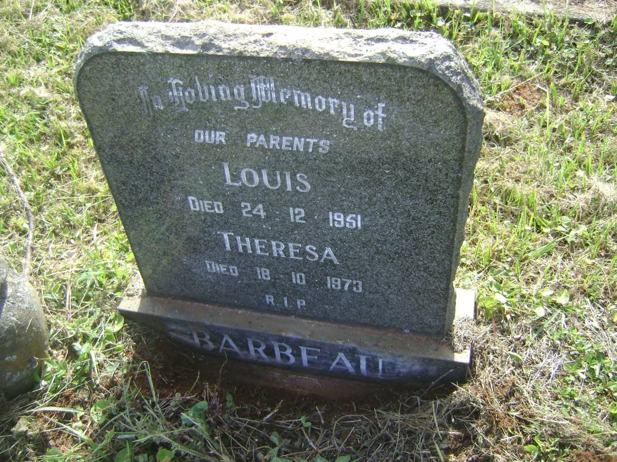BARBEAU Louis -1951 &amp; Theresa -1973