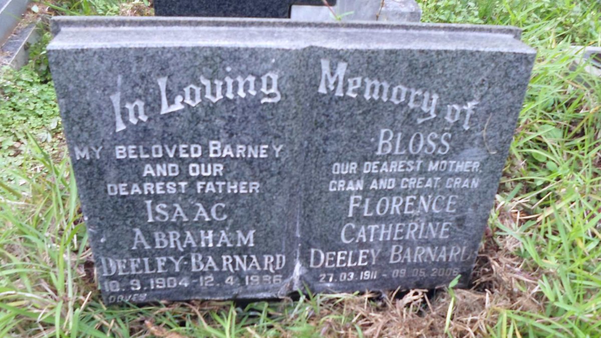 BARNARD Isaac Abraham, DEELEY 1904-1986 &amp; Florence Catherine 1911-2006