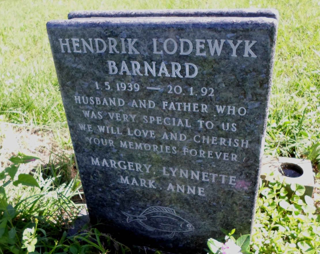 BARNARD Hendrik Lodewyk 1939-1992