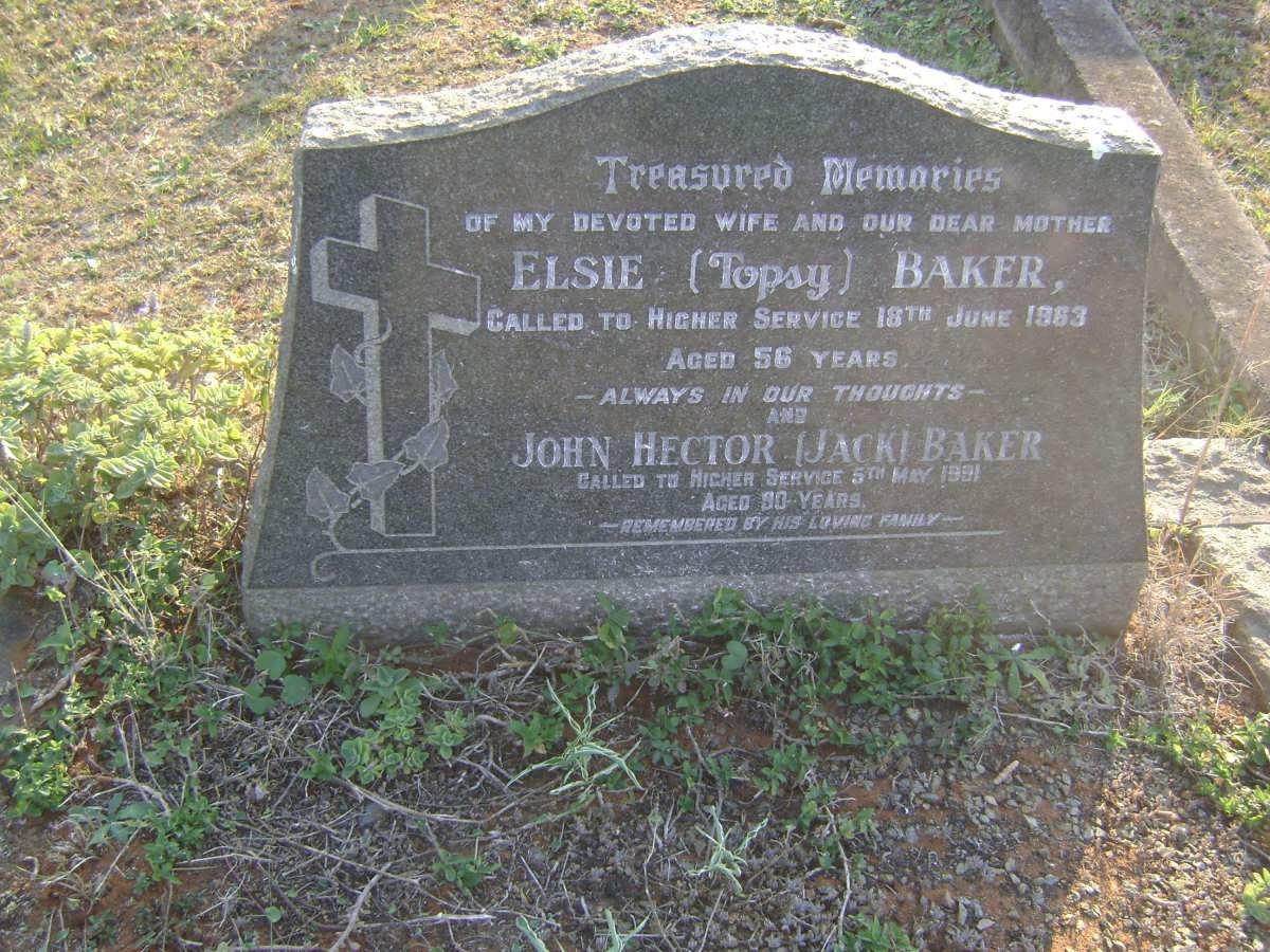 BAKER John Hector -1991 &amp; Elsie -1963