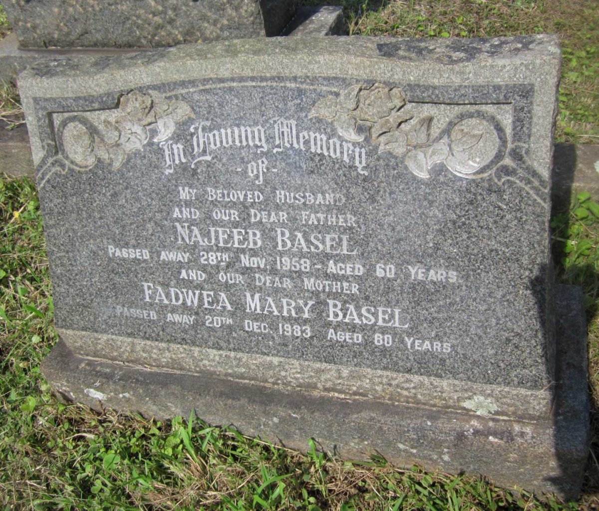 BASEL Najeeb -1958 &amp; Fadwea Mary -1983