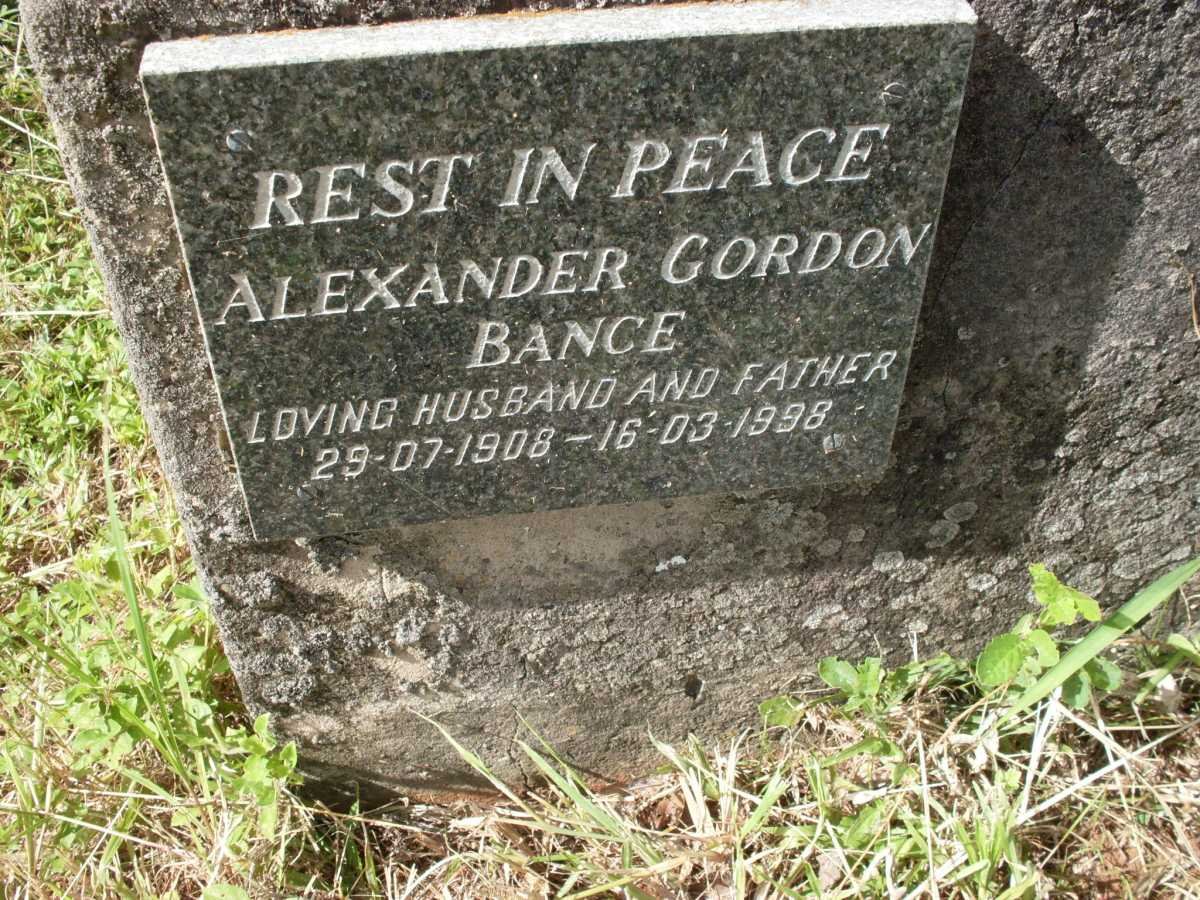 BANCE Alexander Gordon 1908-1998