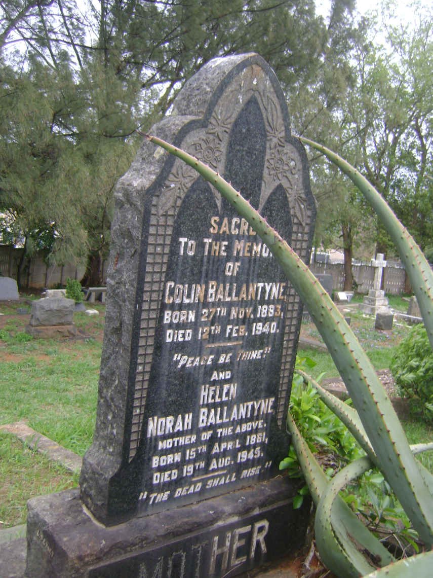 BALLANTYNE Colin 1883-1940 :: BALLANTYNE Helen Norah 1861-1945