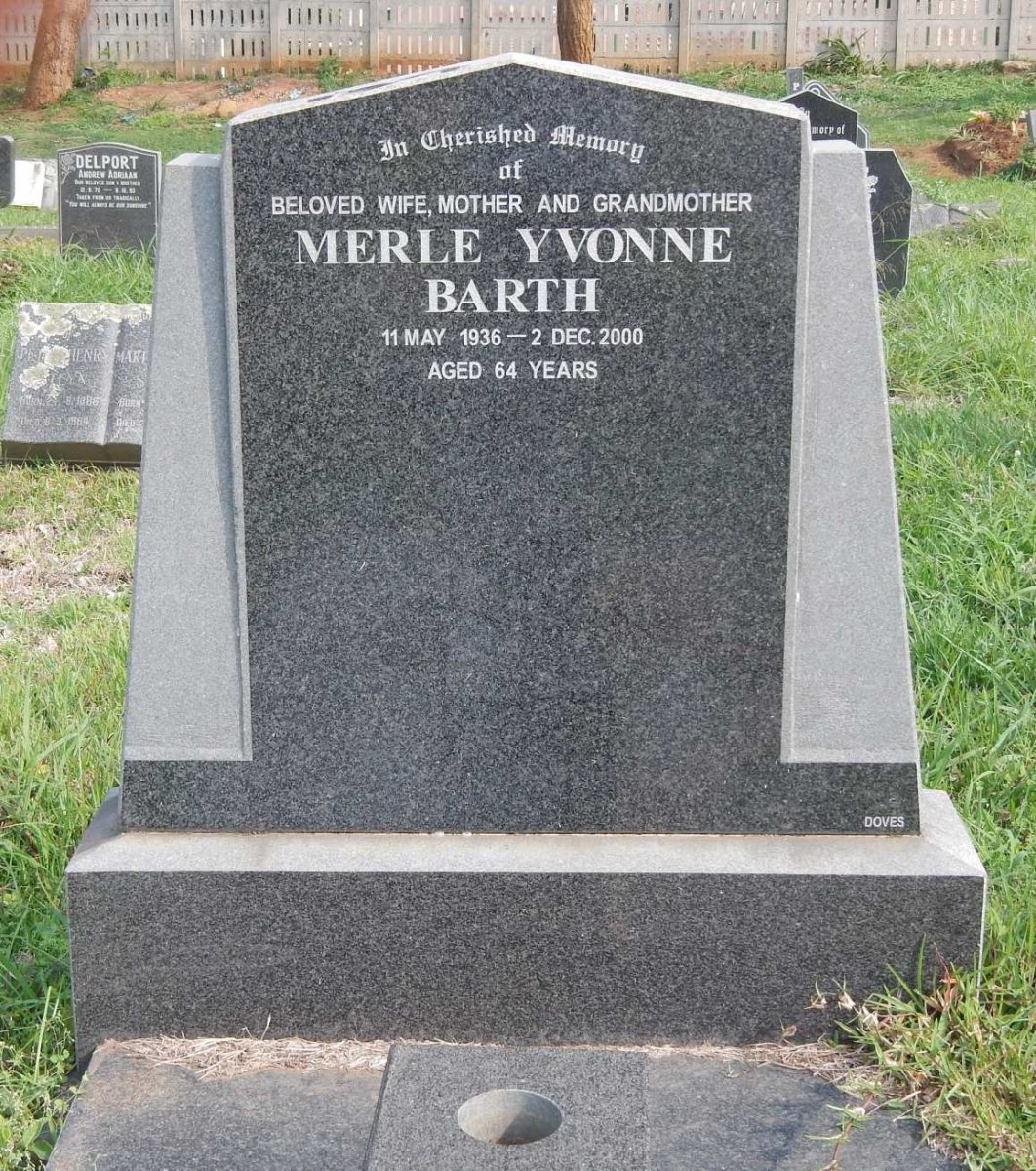 BARTH Merle Yvonne 1936-2000