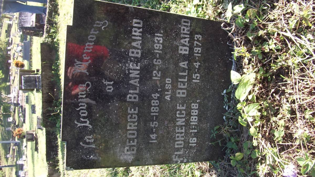 BAIRD George Blane 1884-1931 &amp; Florence Bella 1888-1973