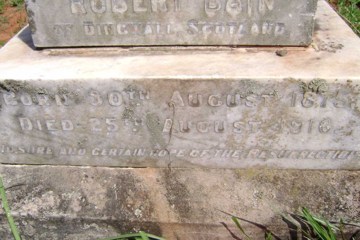 BAIN Margaret 1875-1916