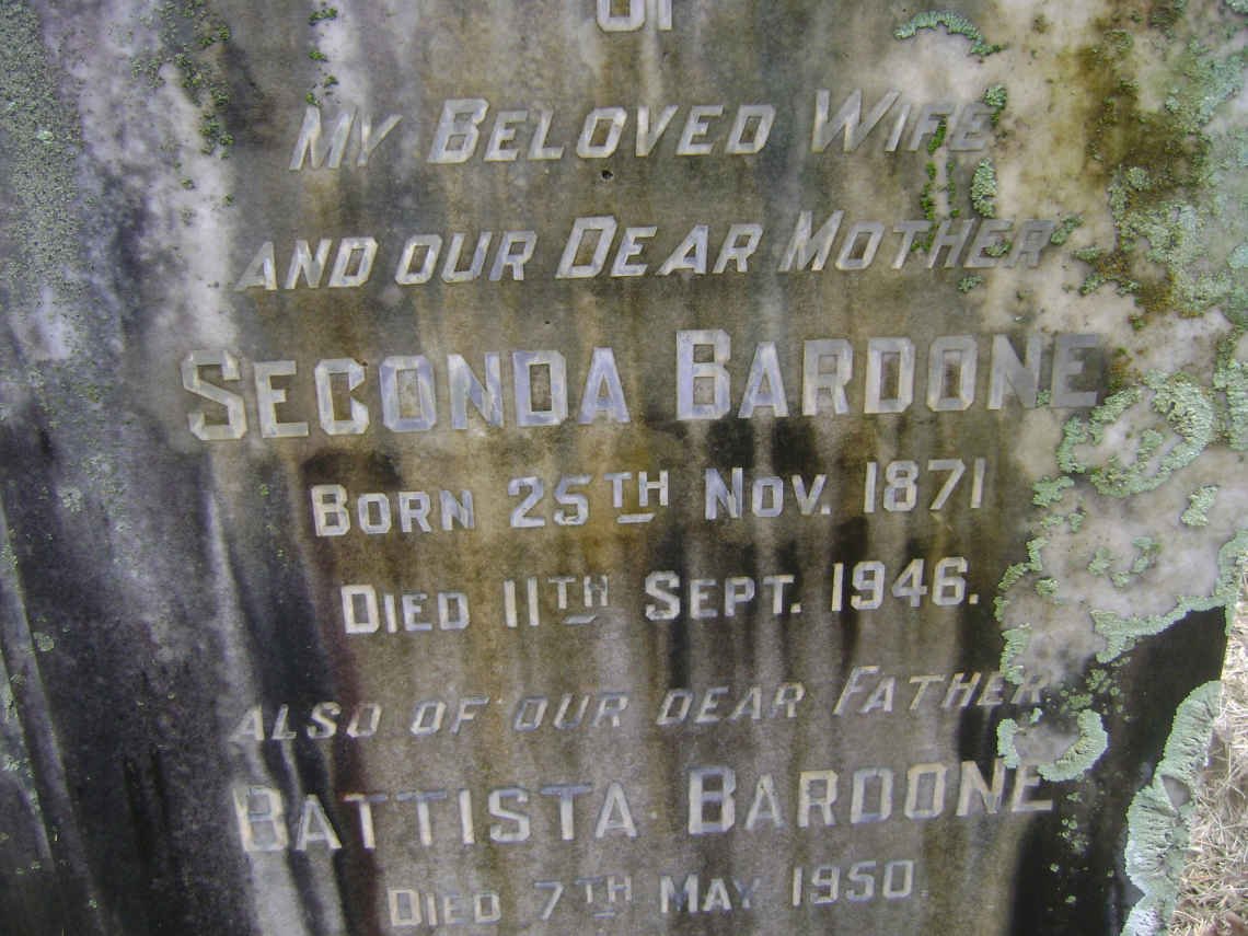 BARDONE Battista -1950 &amp; Seconda 1871-1946