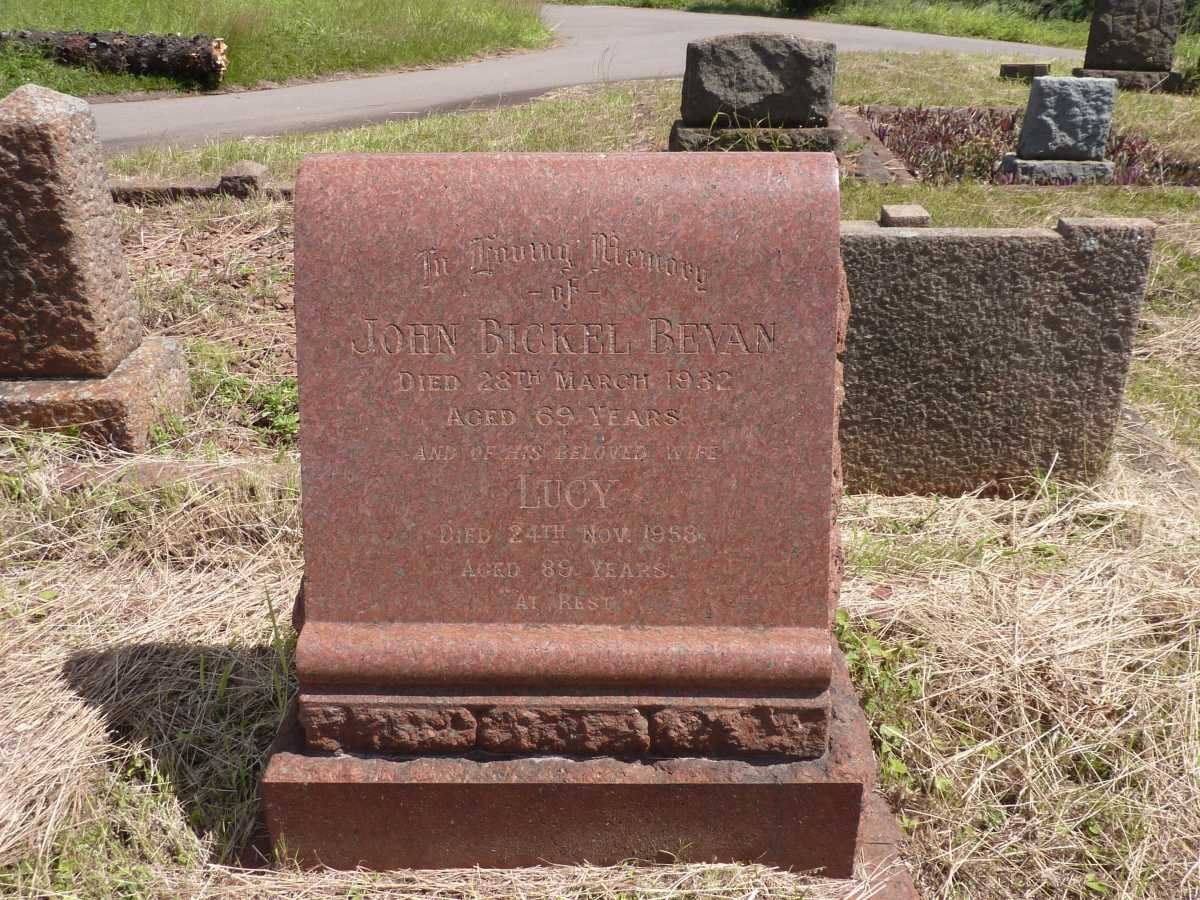 BEVAN John Bickel -1932 &amp; Lucy -1958