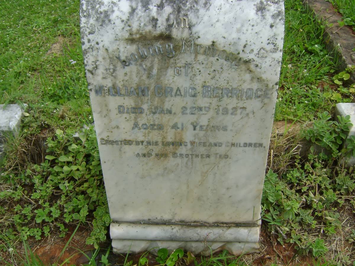 BERRIDGE William Craig -1927